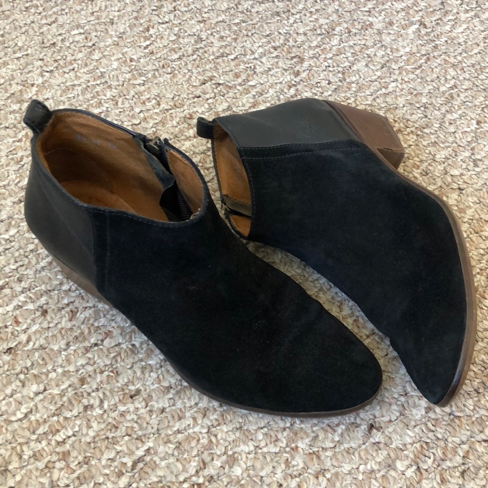 Madewell Navy Leather/Suede Billie Boot